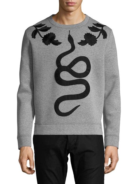 gucci snake sleeve sweater|Gucci crew neck sweatshirt.